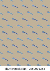 Seamless pattern with space meteors, comets and asteroids with fire trails 