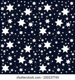 Seamless Pattern Space. Starry Sky. Vector Illustration. EPS10
