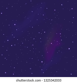 Seamless pattern with space, stars, night sky