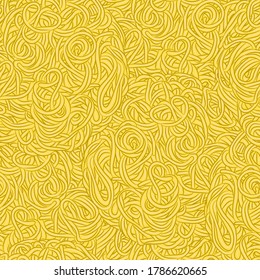 Seamless pattern of Spaghetti Pasta, Ramen noodles