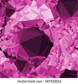 Seamless pattern with sparkling purple jewels. Vector clip art.