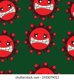 seamless pattern special covid-19 edition in cute kawaii style. This pattern suitable for campaign in your product, like a textiles, fabrics, stationary, wallpaper, cloting, etc.