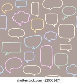 Seamless pattern with speech bubbles