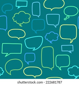 Seamless pattern with speech bubbles