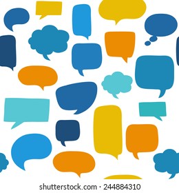 Seamless pattern with speech bubbles