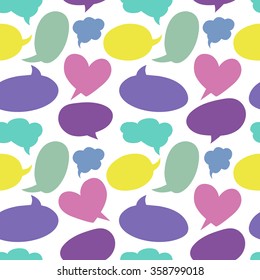 Seamless pattern with speech bubbles