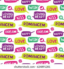 Seamless pattern with speech bubbles.