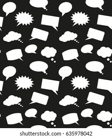 Seamless pattern speech bubbles