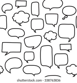 Seamless pattern with speech bubbles. Beautiful vector design.