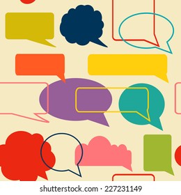 Seamless pattern with speech bubbles. Seamless pattern can be used for web page backgrounds, surface textures, wallpapers, pattern fills. 
