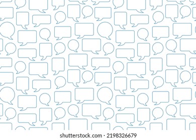 seamless pattern with speech bubbles, chat windows- vector illustration