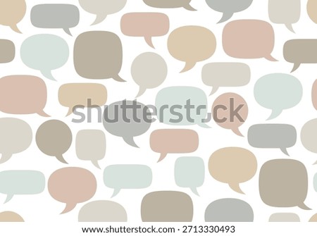 Seamless pattern. Speech Bubbles Forming Circle Communication Concept. Seamless pattern with speech bubbles of different shape and meanings. Speech Bubble, Discussion, Talking, Business, Communication