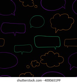 Seamless pattern with speech bubbles vector