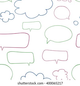 Seamless pattern with speech bubbles vector