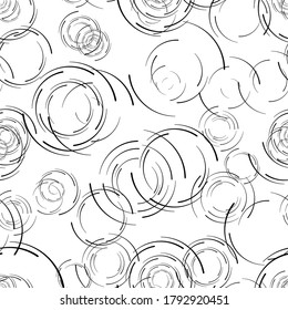 Seamless pattern with speed lines, circles . minimalistic poster with striped Design elements .Repeating Vector stripes .Geometric shape. Dynamic geometrical Endless overlay texture.