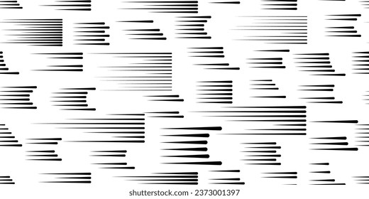 Seamless pattern with speed lines . Fabric pattern with striped Design elements .Repeating Black fast lines .Geometric shape. Dynamic geometrical Endless overlay texture.