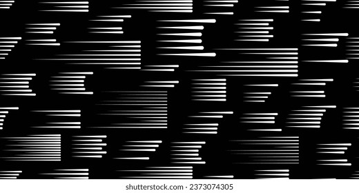 Seamless pattern with speed lines . Fabric pattern with striped Design elements .Repeating Black fast lines .Geometric shape. Dynamic geometrical Endless overlay texture.