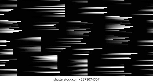 Seamless pattern with speed lines . Fabric pattern with striped Design elements .Repeating Black fast lines .Geometric shape. Dynamic geometrical Endless overlay texture.