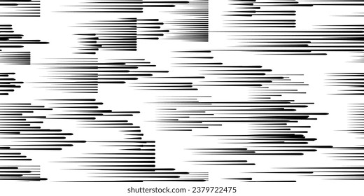 Seamless pattern with speed lines . Fabric pattern with striped Design elements .Repeating Black fast lines .Geometric shape. Dynamic geometrical Endless overlay texture.