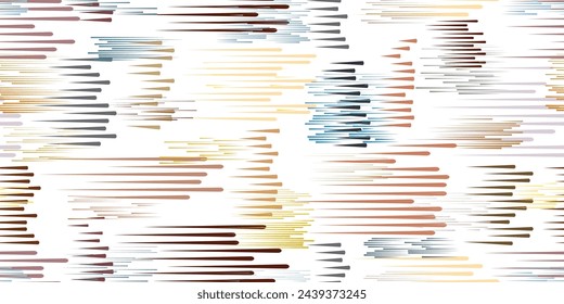 Nahtloses Muster mit Geschwindigkeitslinien. Stoffmuster mit gestreiften Designelementen. Wiederholte schnelle Linien. Geometrische Form. Dynamische geometrische Endlos-Überlagerungsstruktur.