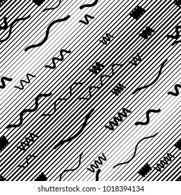 Seamless pattern with speed lines. Minimal
 unusual poster Design .repeating , diagonal, slanting, oblique Black Vector stripes .Geometric shape. Endless texture