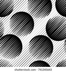 Seamless pattern with speed lines.circles
 unusual poster Design .repeating , diagonal, slanting, oblique Black Vector stripes .Geometric shape. Endless texture