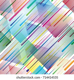 Seamless pattern with speed lines.Repeating
 unusual Design .colorful
 Vector stripes .Geometric shape. Infinity Endless texture