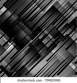 Seamless pattern with speed lines.Square unusual poster Design .Black Vector stripes .Geometric shape.