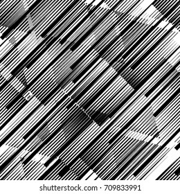 Seamless pattern with speed lines.Square unusual poster Design .Black Vector stripes .Geometric shape.