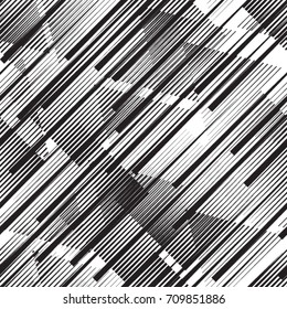 Seamless pattern with speed lines.Triangles
 unusual poster Design .Black Vector stripes .Geometric shape. Endless texture