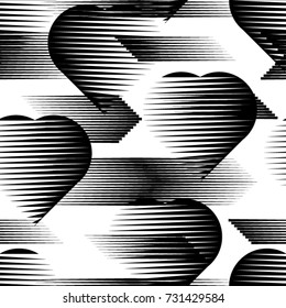 Seamless pattern with speed lines.Triangles
 unusual poster Design .Black Vector stripes .Geometric shape. Endless texture