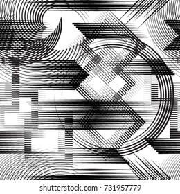 Seamless pattern with speed lines.Triangles
 unusual poster Design .Black Vector stripes .Geometric shape. Endless texture . futuristic template. Geometrical modern background with striped shapes