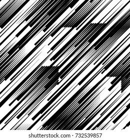 Seamless pattern with speed lines.Triangles
 unusual poster Design .Black Vector stripes .Geometric shape. Endless texture