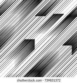 Seamless pattern with speed lines.Triangles
 unusual poster Design .repeating , diagonal, slanting, oblique Black Vector stripes .Geometric shape. Endless texture