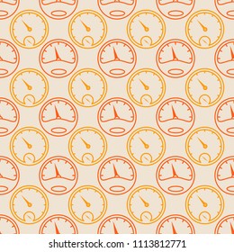 Seamless pattern with speedometers for your design