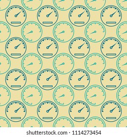 Seamless pattern with speedometers for your design