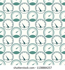Seamless pattern with speedometers for your design