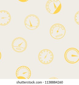 Seamless pattern with speedometers for your design