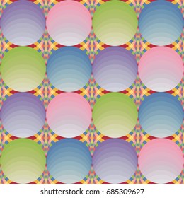 Seamless pattern. Sphere shades from dark to soft Side is a different color. Use for backgrounds, wall paper, tile floor, fabric, books, plate and anything else that you want.