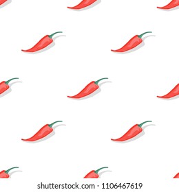 Seamless pattern Spicy red chili