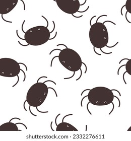 seamless pattern with Spider. summer colorful vector for kids, flat style. Baby design for fabric, textile, print, wrapper.
