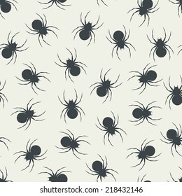 Seamless pattern with  spider. Vector illustration, EPS 8.