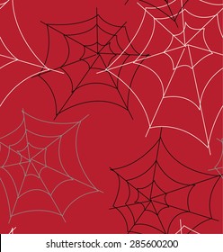Seamless pattern with spider web