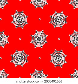 Seamless pattern of the spider web. Design for Halloween,