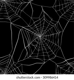 Seamless pattern with spider web. Made with clipping mask