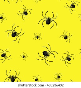 Seamless pattern with spider web on Halloween.