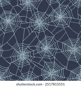 Patrón sin fisuras con Web de araña Spooky Spider Webs Patrón de tela de Halloween para el diseño de superficies y otros proyectos de diseño