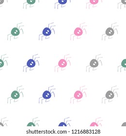 Seamless pattern with spiders. Halloween background. vector illustration