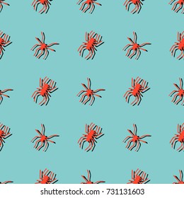 Seamless pattern with spiders. Halloween background. vector illustration