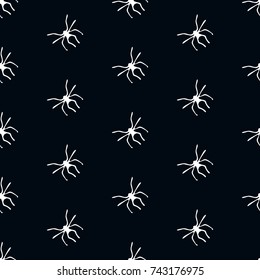 Seamless pattern with spiders. Halloween background.